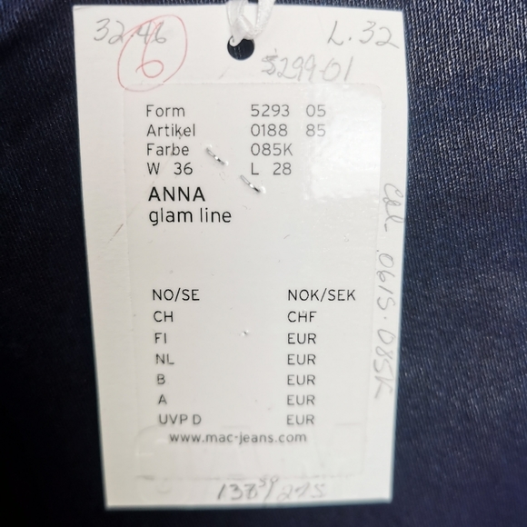 SIZE 6/32 MAC ANNA Glam Line, Knit Jegging NWT - Picture 6 of 9